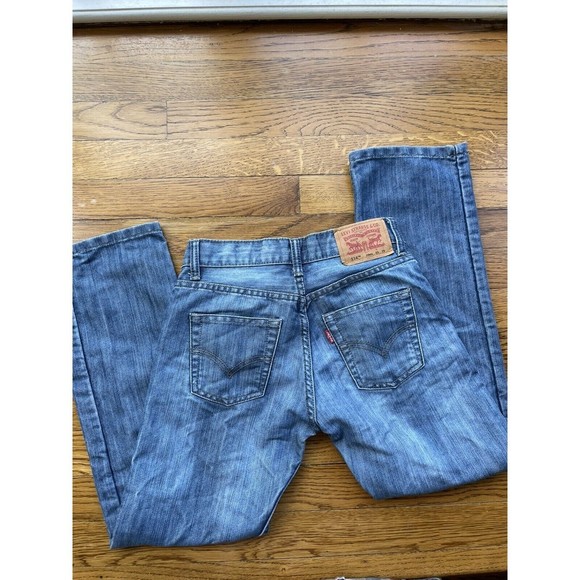 Levis Youth Boys 514 Slim Straight Med Wash Jeans Size 10 Regular 25x25 - Picture 3 of 6